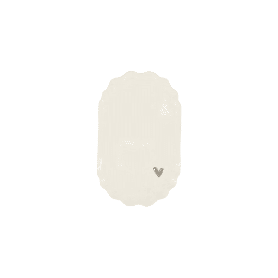 Zusss Stylingbord Keramiek Hartje Wit/zilver