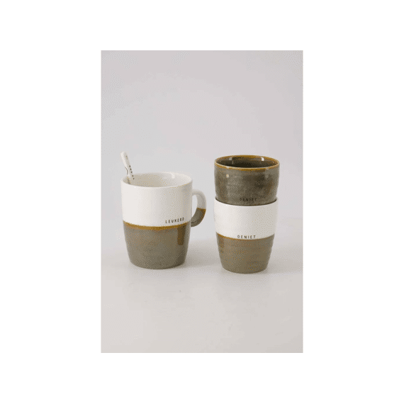 Zusss Koffiemok Geniet Donkergroen