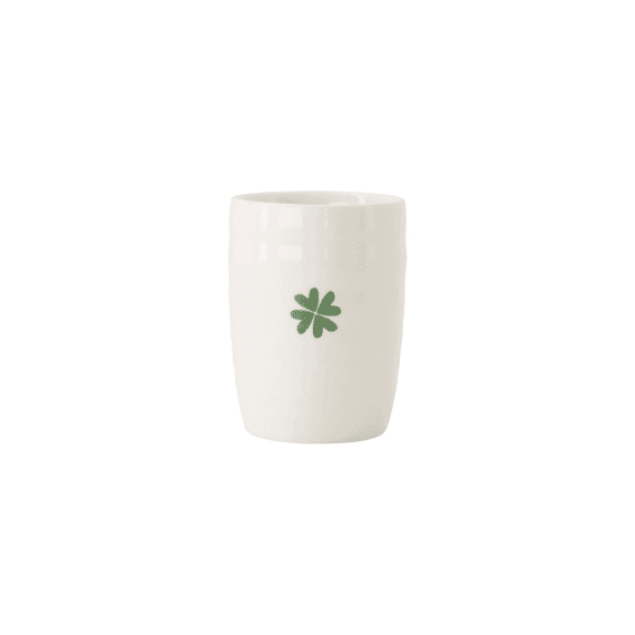 Zusss Theemok Klavertje Wit/groen