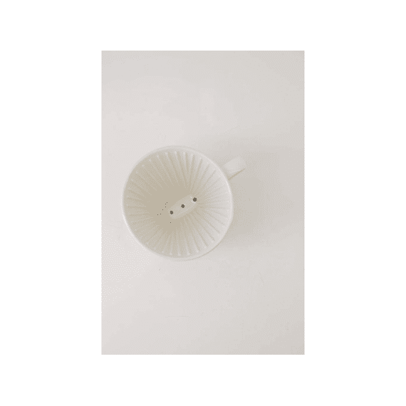 Zusss Koffiefilterhouder Keramiek Hartje Wit/goud