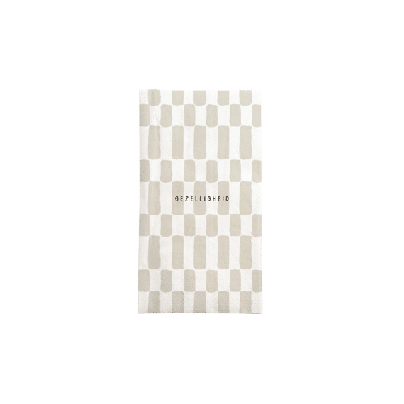 Zusss Servetten Rechthoek Gezelligheid Wit/zand