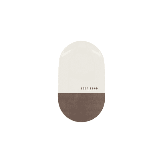Zusss Serveerschaal Good Food Wit/bruin