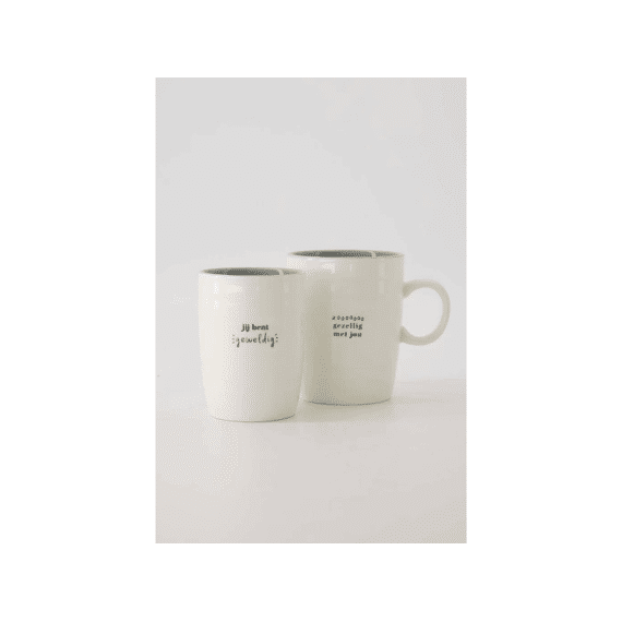 Zusss Koffiemok Je Bent Geweldig Wit/grijsblauw