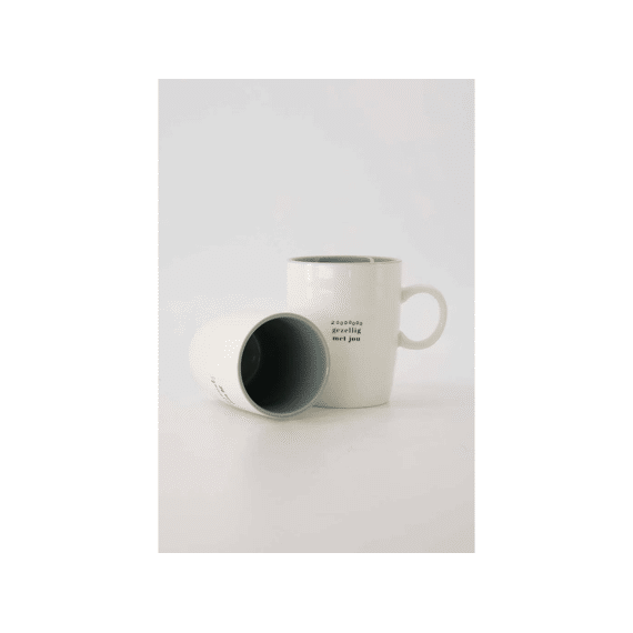 Zusss Koffiemok Je Bent Geweldig Wit/grijsblauw