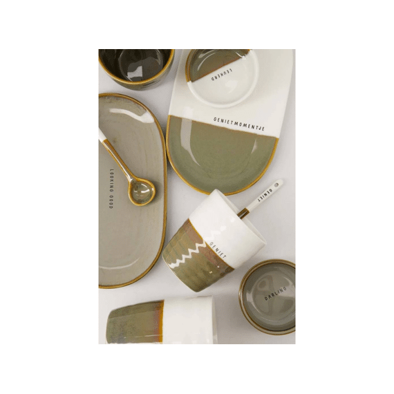 Zusss Dipschaaltje Leukerd Wit/donkergroen