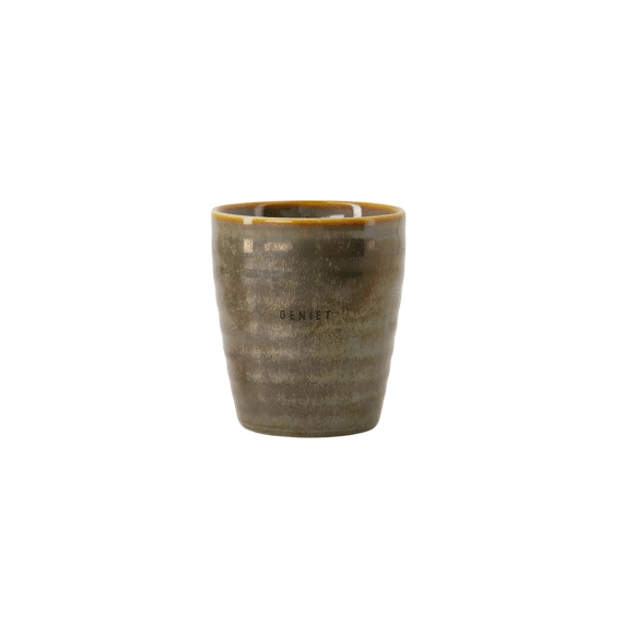 Zusss Koffiemok Geniet Wit/donkergroen