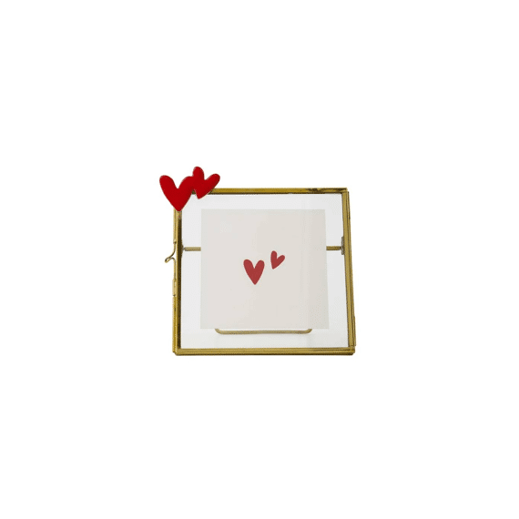 Zusss Fotolijstje Metaal Hartjes Rood/goud
