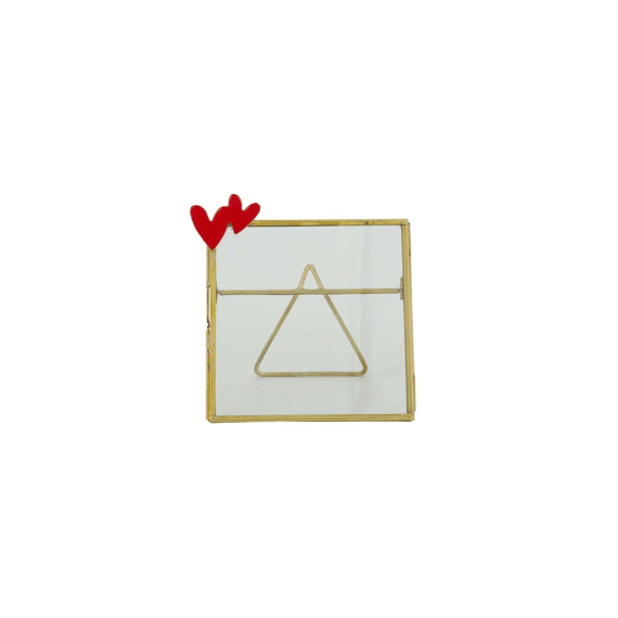 Zusss Fotolijstje Metaal Hartjes Rood/goud