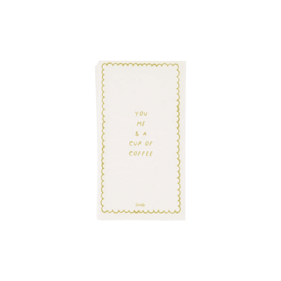 Zusss Servetten Rechthoek You Me Wit/goud