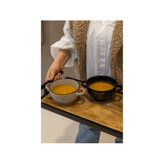 Jens Living Retro Soepkom Zwart