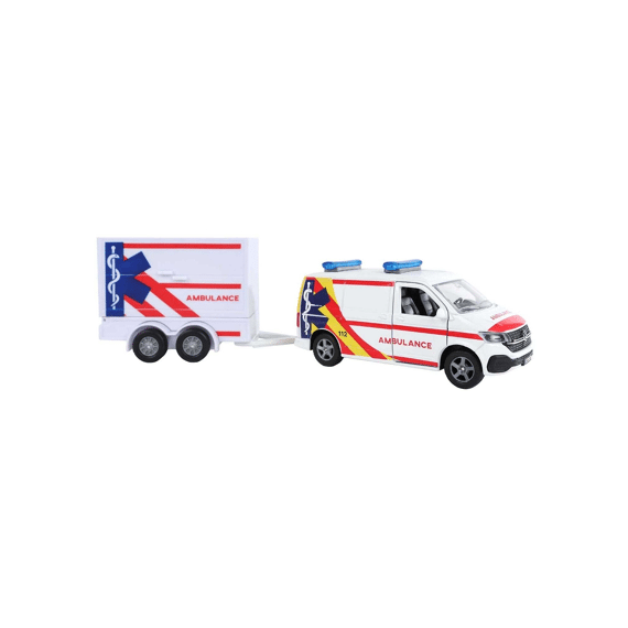 Kids Globe Vw Ambulance Met Aanhangwagen