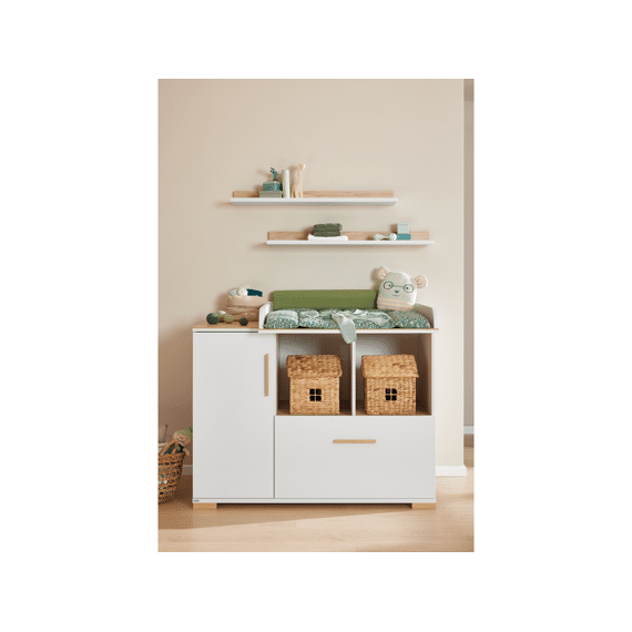 Paidi Enie Offwhite/oak Commode Met Open Vakken