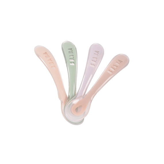 Beaba Lepel Siliconen 2de Leeftijd 4pack Cotton Candy