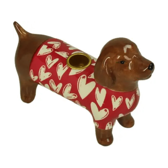 Kaarsenhouder Teckel Dolomite 19,8x7x13,7cm Multi