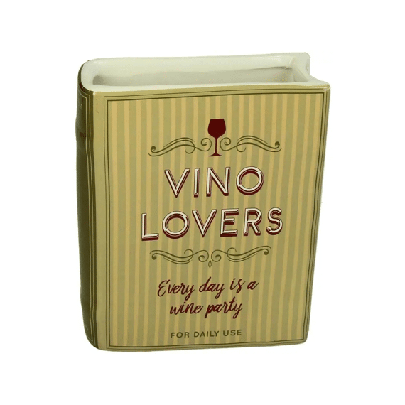 Vaas Boek Vino Lovers Dolomite 14,4x5,5x18,2cm Groen