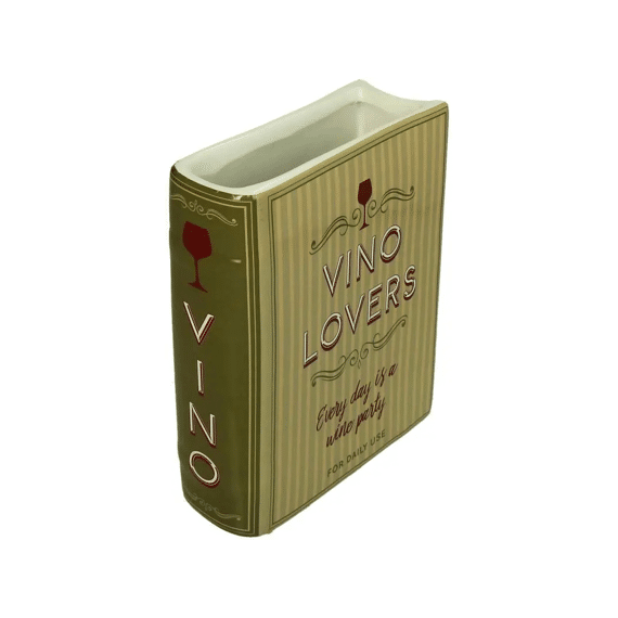 Vaas Boek Vino Lovers Dolomite 14,4x5,5x18,2cm Groen