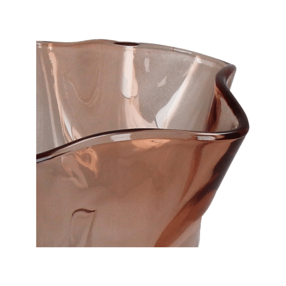 Vaas Glas 13,5x13,5x23cm Oranje