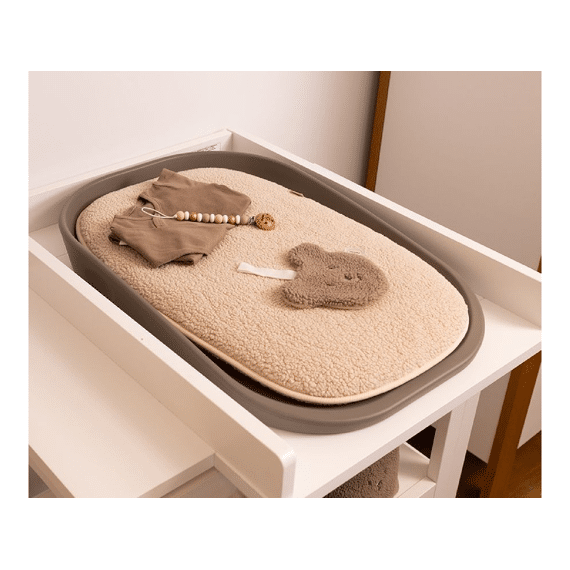 Pericles Inlegkussen Aankleedkussen Splashy Teddy Creme