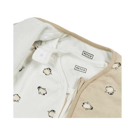 Meyco Slaapzak 4seizoenen Jersey Penguin Soft Sand