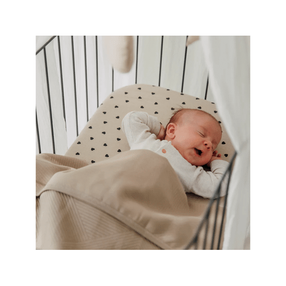 Meyco Deken Wieg 75x100 Gebreid Jacquard Pure Taupe