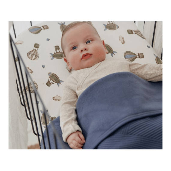 Meyco Deken Wieg 75x100 Gebreid Jacquard Flanel Pure Indigo