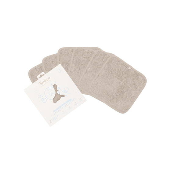 Timboo Soft Wipes 20x20cm 6st Herbruikbaar Feather Grey 543