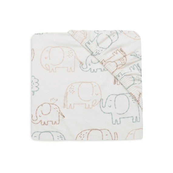 Jollein Hoeslaken 70/75x140/150 Jersey Elephant Tales