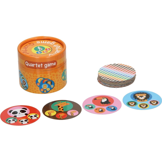 Kaartspel Assortiment Spel In Ronde Box Domino - Memory - Quartet