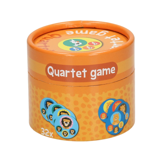 Kaartspel Assortiment Spel In Ronde Box Domino - Memory - Quartet