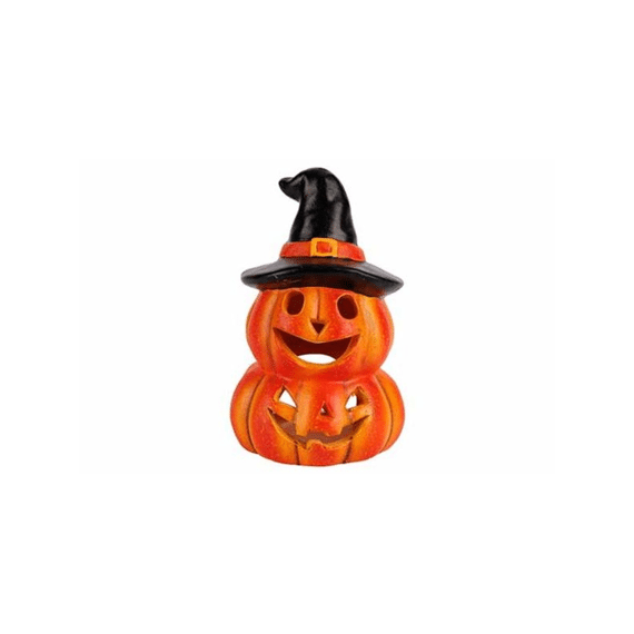 Cosy At Home Theelichthouder Pumpkins Met Hoed 10x9x15cm