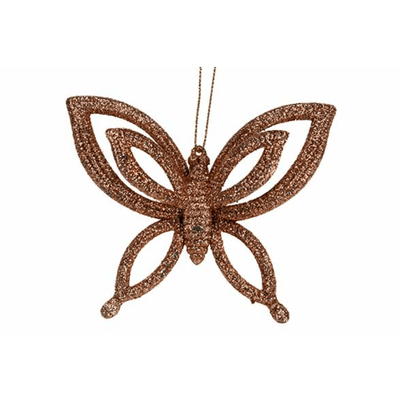 Cosy At Home Hanger Vlinder Glitter Koper 10x2,5x8,5cm