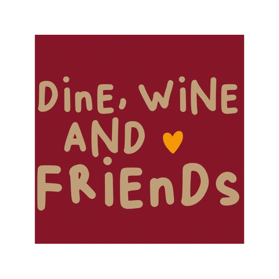 Ppd Servetten 33cm 20stuks Wine, Dine, Friends