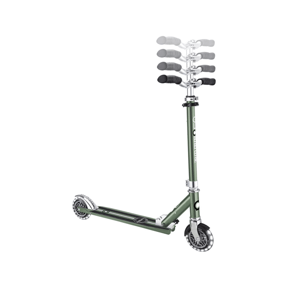 Globber Step Flow Element Lights Chrome Olive