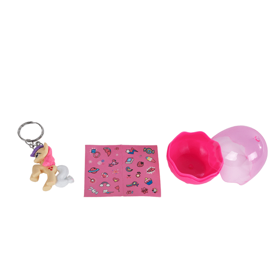 Unicorn Sleutelhanger 5cm In Ei Met Stickers Assortiment