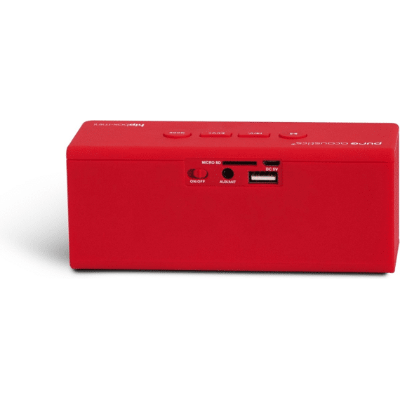 Pure Acoustics Bluetooth Speaker Met Radio Rood