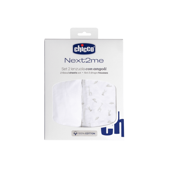 Chicco Next2me Hoeslakens 2st 50x83 Clouds