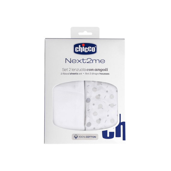 Chicco Next2me Hoeslakens 2st 50x83 Confetti