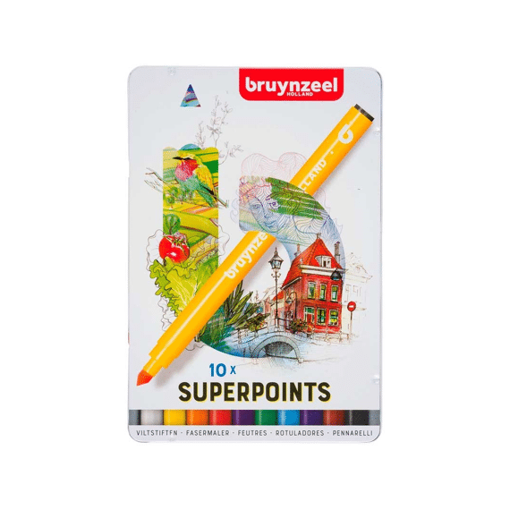 Bruynzeel Kids Expression Stiften 10 Stuks Metalen Doos