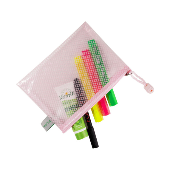 Zipper Bag A6 Pastelroze