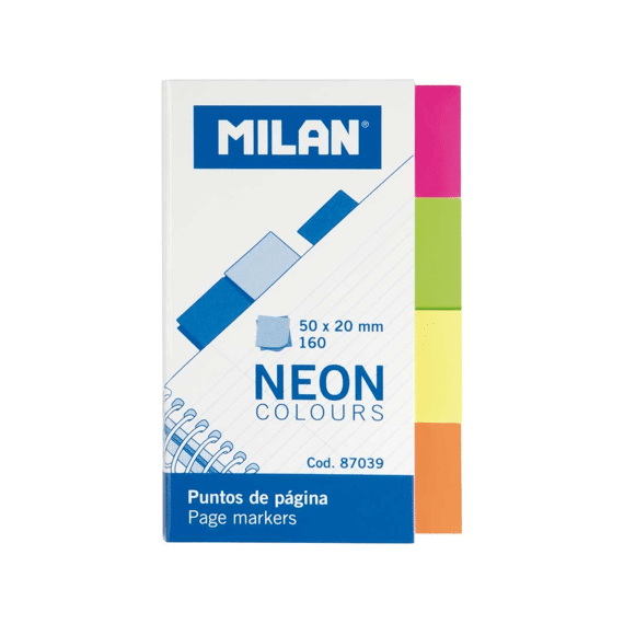 Markeerstroken Neon Papier 4 Kleuren X 40 Tabs 50x