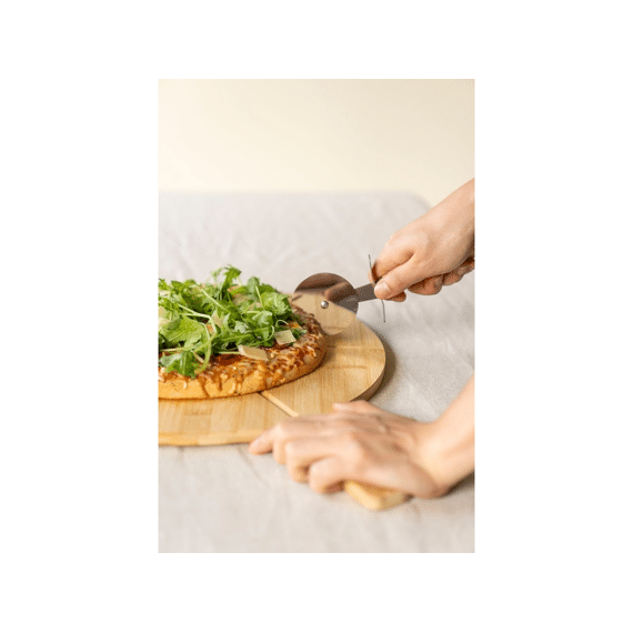 Pizzasnijplank Bamboe Met Pizzasnijder