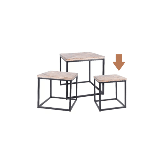 Bijzettafel Vierkant Small 30,5x30,533,3cm