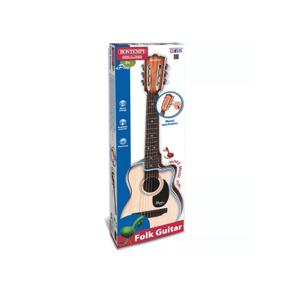 Bontempi Kindergitaar Folk 70 Cm Pvc Houtlook