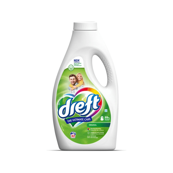 Dreft Wasmiddel Vloeibaar Ultimate Care Original 32 Scoops/1.44l
