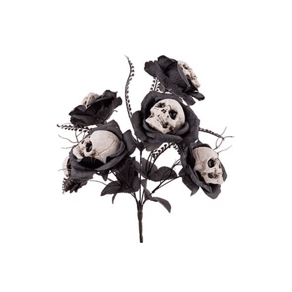 Cosy At Home Boeket Skulls Zwart 22x20x35cm