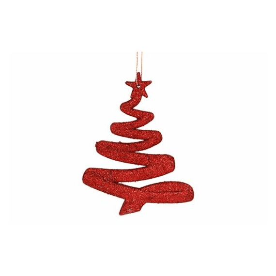 Cosy At Home Kersthanger Schommelpaard Glitter Rood