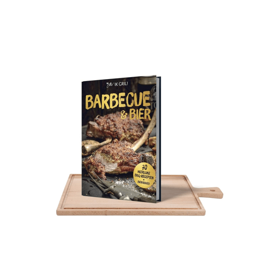Bowls And Dishes Set Steakplank Puur Hout Met Kookboek Barbecue & Bier
