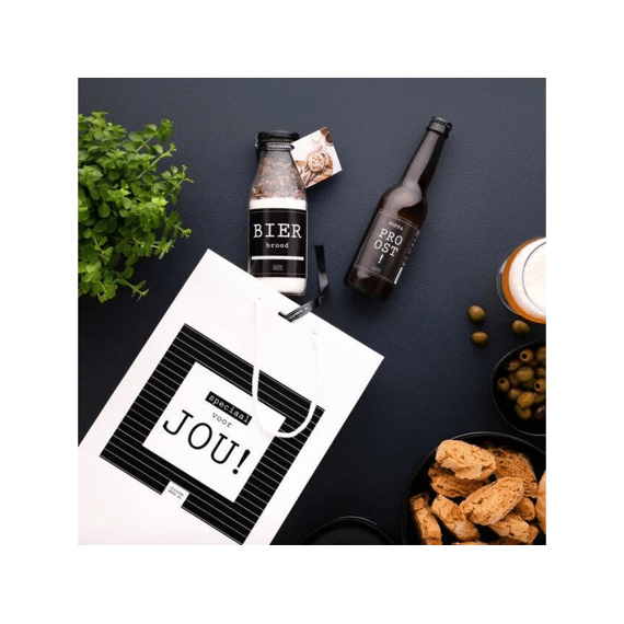 Flessenwerk Geschenkzak Klein Speciaal Voor Jou Zwart/wit 24x12x36cm