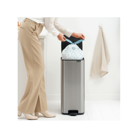 Bo Pedaalemmer 30l Met Kunststof Binnenemmer Matt Steel Fingerprint Proof