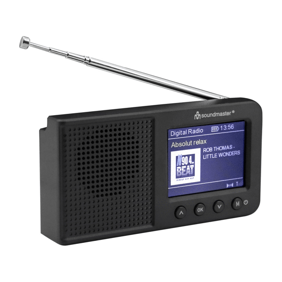 Soundmaster Dab175sw Draagbare Digitale Dab+/fm Radio Met 2.4 Inch Kleurendisplay En Ingebouwde Accu
